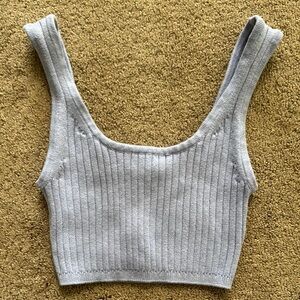 WILFRED Aritzia Lavender Ribbed Women's knitted crop top